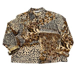 JACKET by Sara Studio.    Size Large. BL/RD04